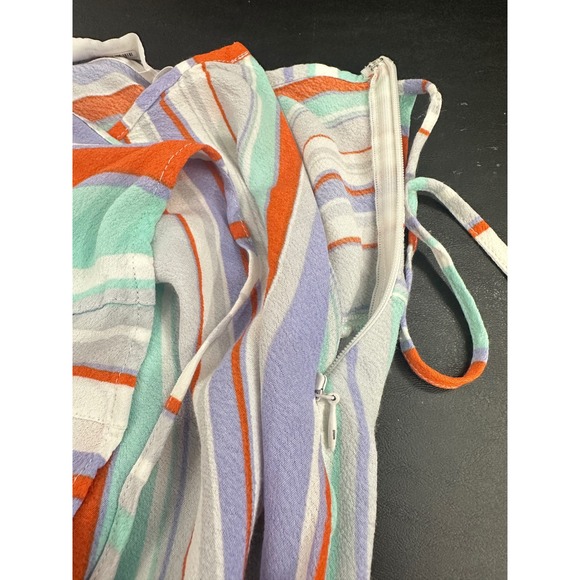ASTR the Label Overlay Wrap Skirt - Stripes‎ - Multi/Pop Orange Stripe Sz Small - Picture 8 of 8